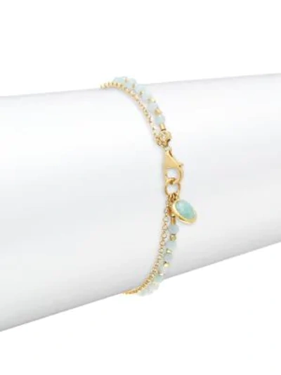 Shop Astley Clarke 14k Yellow Goldplated & Amazonite Biography Charm Bracelet