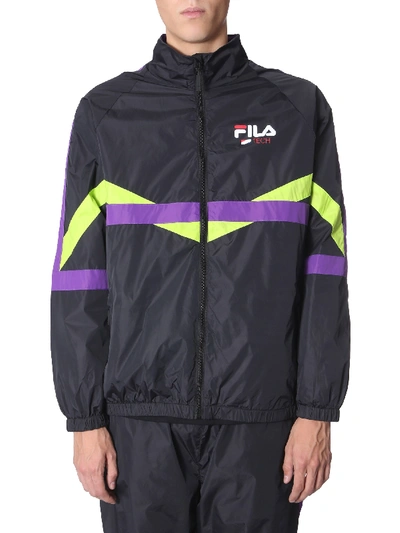 Fila Track Sweatshirt With Zip In Black