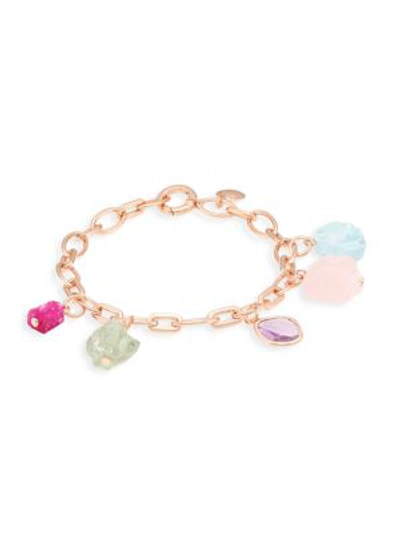 Shop Monica Vinader 18k Rose Gold Vermeil & Multi-gemstone Charm Bracelet