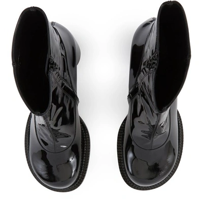 Shop Maison Margiela Patent Leather Ankle Boots In Black