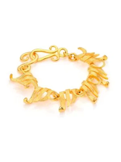 Shop Stephanie Kantis Storm Hook Bracelet In Gold