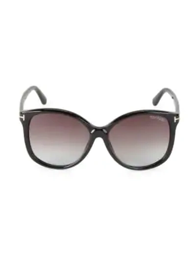 Shop Tom Ford 59mm Cateye Sunglasses In Black