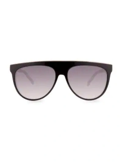 Shop Balmain Gradient Gray Shield Sunglasses In Black