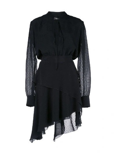 Shop Amiri Western Long Sleeve Dress In Black