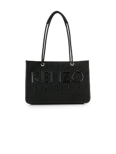 Shop Kenzo Logo Patch Tote Bag In Black