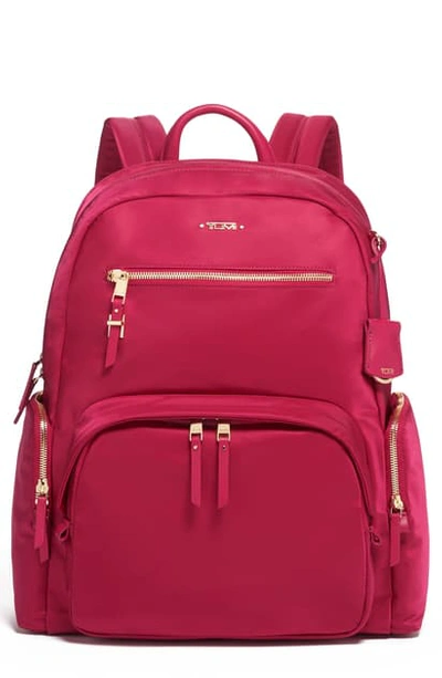 Shop Tumi Voyager Carson Nylon Backpack - Pink In Raspberry