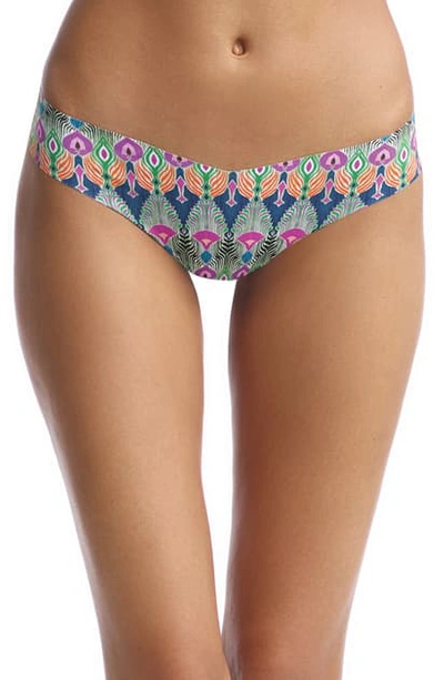Shop Commando Print Microfiber Thong In Tribal Feathers