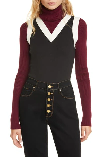 Shop Tommy Hilfiger Tommy X Zendaya Layered Turtleneck Sweater In Meteorite