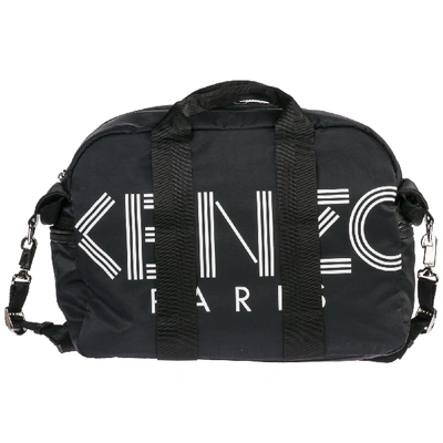 Shop Kenzo Travel Duffle Weekend Shoulder Bag Nylon In Black