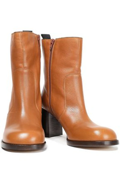 Shop Joseph Leather Ankle Boots In Light Brown