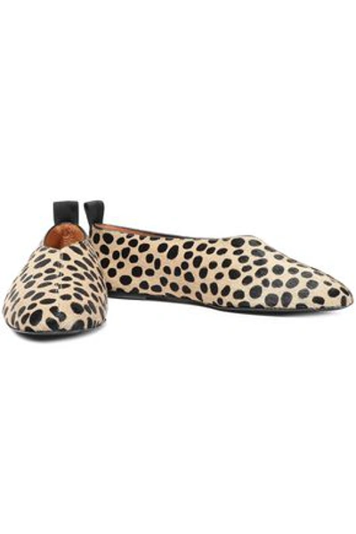 Shop Joseph Woman Leopard-print Calf Hair Ballet Flats Animal Print