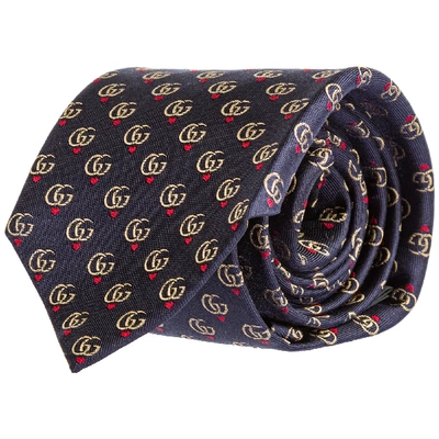 Shop Gucci Men's Silk Tie Necktie In Blue