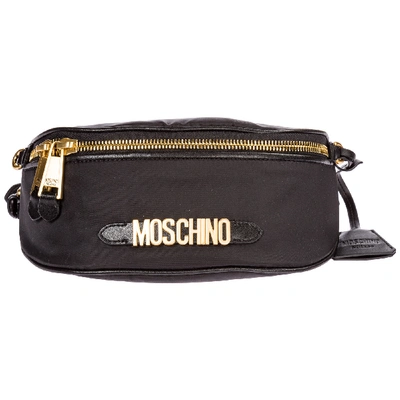 Shop Moschino Women's Belt Bum Bag Hip Pouch In Black
