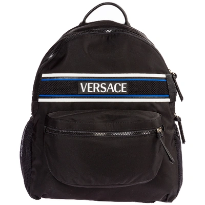 Shop Versace Men's Rucksack Backpack Travel In Black