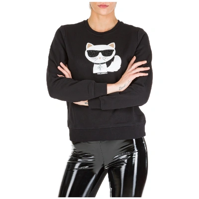 Shop Karl Lagerfeld Women's Sweatshirt Choupette In Black