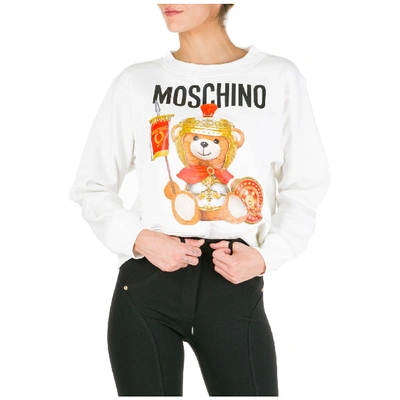 Shop Moschino Women's Sweatshirt Roman Teddy Bear In White