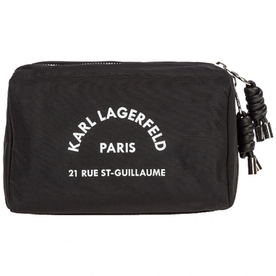 Shop Karl Lagerfeld Women's Travel Makeup Beauty Case Rue St Guillaume In Black