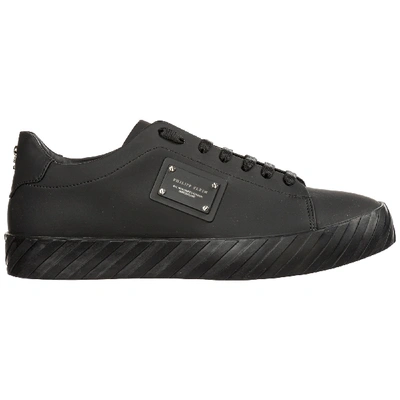 Shop Philipp Plein Men's Shoes Leather Trainers Sneakers In Black