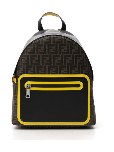 Shop Fendi Large Ff Logo Motif Zipped Backpack In Multi