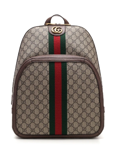 Shop Gucci Ophidia Gg Supreme Medium Backpack In Multi