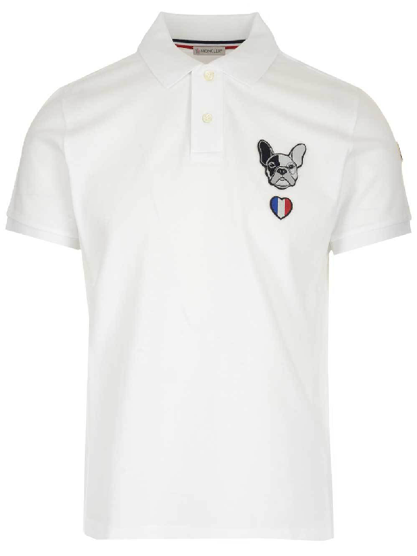 moncler polo shirt white
