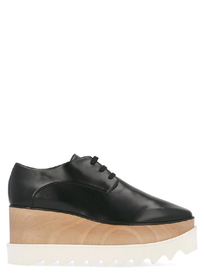 Shop Stella Mccartney Elyse Lace Up Platform Shoes In Black