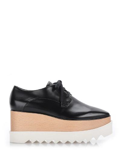 Shop Stella Mccartney Leather Platform Shoes In Black
