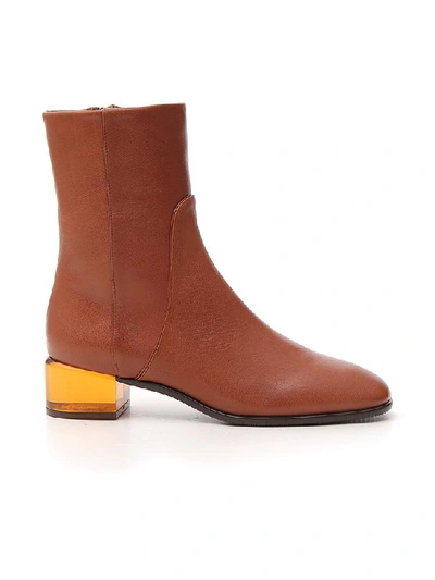Shop Stuart Weitzman Clodette Block Heel Boots In Brown
