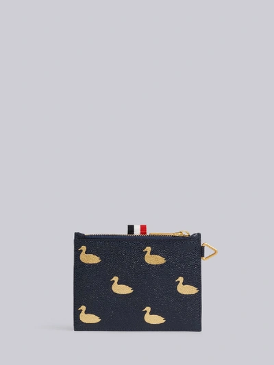 Shop Thom Browne Duck Embossed Small Coin Purse In Blue
