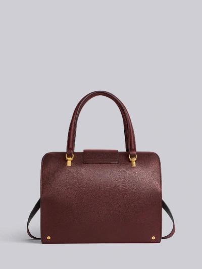 Shop Thom Browne Deerskin Exclusive Mrs. Thom Bag In 615 Burgundy