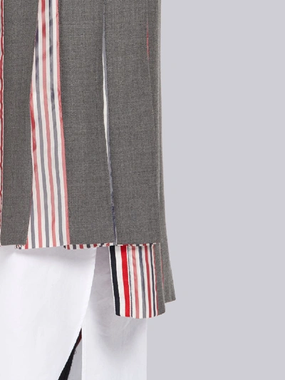 Shop Thom Browne Step-hem Pleated Skirt In Grey