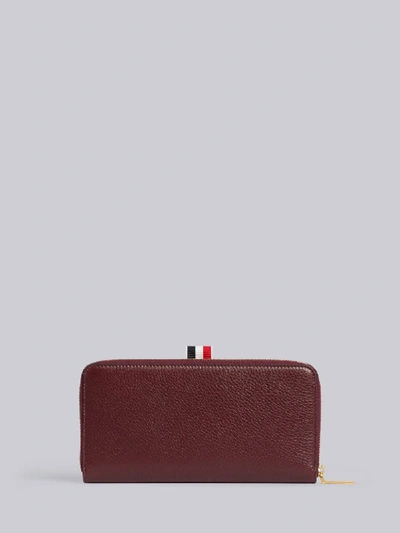 Shop Thom Browne Deerskin Exclusive Long Zip-around Purse In Red