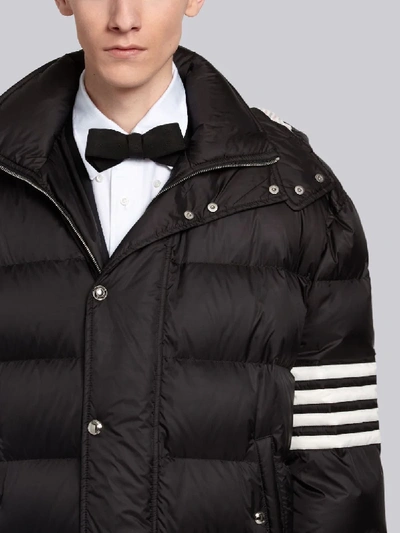 Shop Thom Browne 4-bar Padded Coat In Black