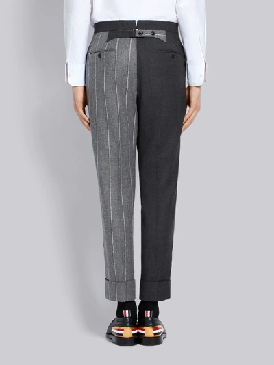 Shop Thom Browne Medium Grey Super 120s Shadow Stripe Suit