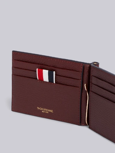 Shop Thom Browne Deerskin Exclusive Money Clip Wallet In Red