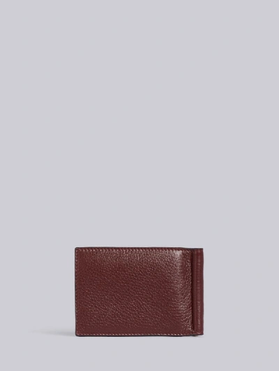 Shop Thom Browne Deerskin Exclusive Money Clip Wallet In Red