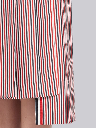 Shop Thom Browne Rwb Silk Lining Skirt In Red