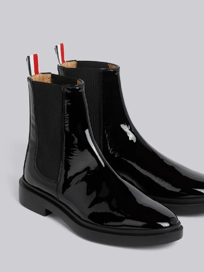 Shop Thom Browne Soft Leather Chelsea Boot In Black