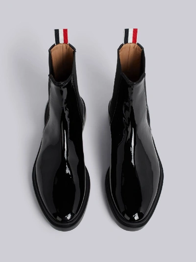 Shop Thom Browne Soft Leather Chelsea Boot In Black