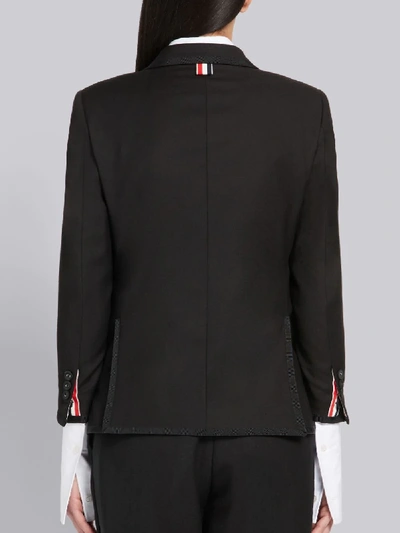 Shop Thom Browne Flap Pockets Fitted Blazer In Black