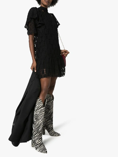 Shop Isabel Marant Étoile Venus Cotton Lace Dress In Black