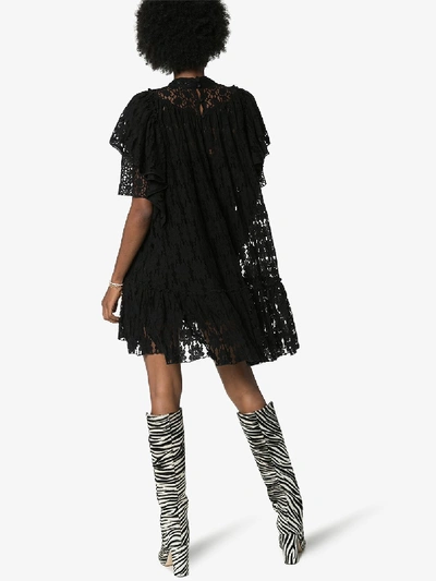 Shop Isabel Marant Étoile Venus Cotton Lace Dress In Black