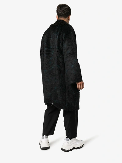 Shop Kiko Kostadinov Maud Alpaca Speckled Coat In Black