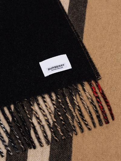Shop Burberry Multicoloured Archive Stripe Cashmere Scarf In Neutrals