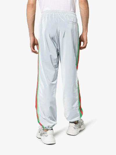 Shop Gucci Stripe Sweatpants In Grey
