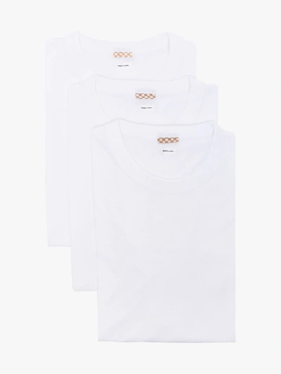 Shop Visvim Sublig 3-pack Cotton T-shirts In White