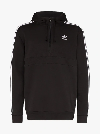 Shop Adidas Originals Adidas Logo Stripe Hoodie In Black