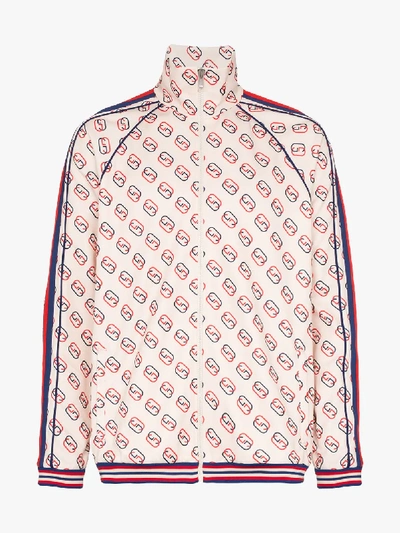 Shop Gucci Gg Track Jacket In 9744 White