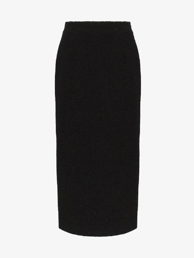 Shop Alessandra Rich High Waist Pencil Skirt In Black