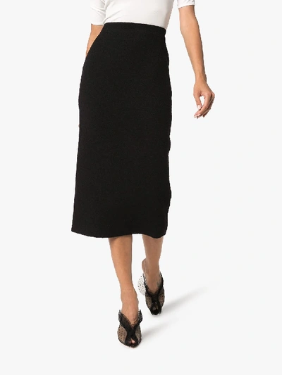 Shop Alessandra Rich High Waist Pencil Skirt In Black